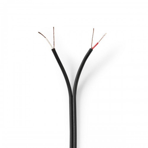 Audiokabel | 2x 0.12 mm² | CCA | 100.0 m | Rond | PVC | Zwart | Folieverpakking - cagw2200bk1000