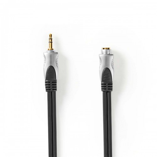 Stereo-Audiokabel | 3,5 mm Male | 3,5 mm Female | Verguld | 10.0 m | Rond | Antraciet | Doos - cagc22050at100