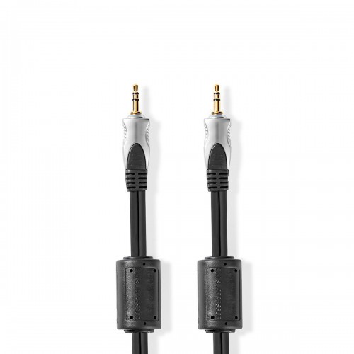Stereo-Audiokabel | 3,5 mm Male | 3,5 mm Male | Verguld | 5.00 m | Rond | Antraciet | Clamshell - cagc22000at50