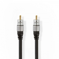 Digitale Audiokabel | RCA Male | RCA Male | Verguld | 1.50 m | Rond | PVC | Antraciet | Doos - cagc24170at15