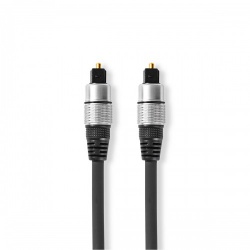 Optische Audiokabel | TosLink Male | TosLink Male | 0.80 m | Rond | PVC | Antraciet | Doos - cagc25000at075