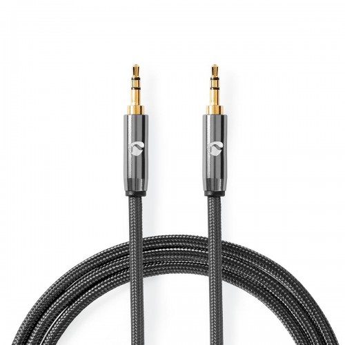 Stereo-Audiokabel | 3,5 mm Male | 3,5 mm Male | Verguld | 1.00 m | Rond | Antraciet / Gun Metal Grijs | Cover Window Box - catb22000gy10