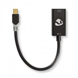 Mini DisplayPort-Kabel | DisplayPort 1.2 | Mini-DisplayPort Male | HDMI™ Output | 21.6 Gbps | Verguld | 0.20 m | Rond | PVC | Antraciet | Window Box - ccbw37650at02