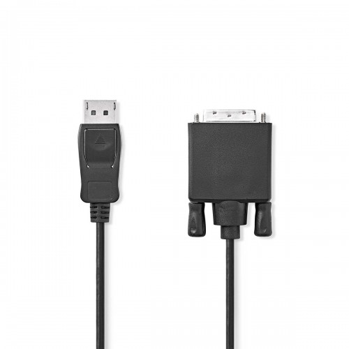DisplayPort-Kabel | DisplayPort Male | DVI-D 24+1-Pins Male | 1080p | Vernikkeld | 1.00 m | Rond | PVC | Zwart | Polybag - ccgp37200bk10