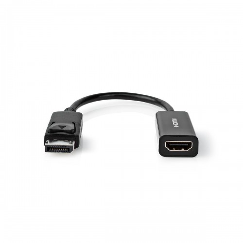 DisplayPort-Kabel | DisplayPort Male | HDMI™ Output | 4K@30Hz | Vernikkeld | 0.20 m | Rond | PVC | Zwart | Label - ccgt37150bk02