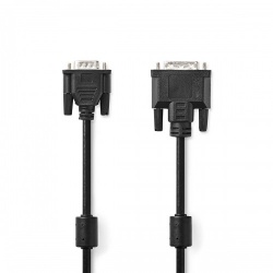 DVI-Kabel | DVI-A 12+5-Pin Male | VGA Male | 1024x768 | Vernikkeld | 2.00 m | Recht | PVC | Zwart | Envelop - ccgp32100bk20
