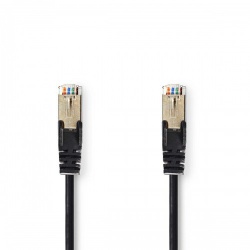 CAT5e-Kabel | SF/UTP | RJ45 Male | RJ45 Male | 0.50 m | Rond | PVC | Zwart | Envelop - ccgp85121bk05
