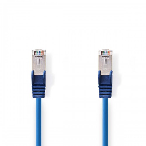 CAT5e-Kabel | SF/UTP | RJ45 Male | RJ45 Male | 0.30 m | Rond | PVC | Blauw | Polybag - ccgp85121bu025