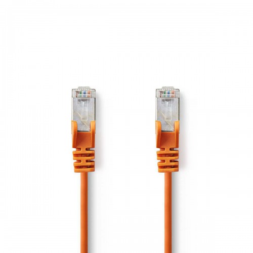 CAT5e-Kabel | SF/UTP | RJ45 Male | RJ45 Male | 7.50 m | Rond | PVC | Oranje | Polybag - ccgp85121og75
