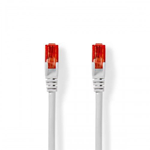 CAT6-kabel | RJ45 Male | RJ45 Male | U/UTP | 0.25 m | Rond | PVC | Wit | Polybag - ccgp85200wt025