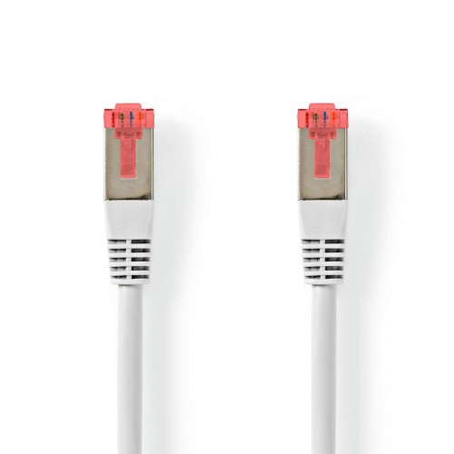 CAT6-kabel | RJ45 Male | RJ45 Male | S/FTP | 7.50 m | Rond | PVC | Wit | Label - ccgt85221wt75