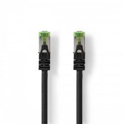 CAT7-Kabel | S/FTP | RJ45 Male | RJ45 Male | 0.50 m | Snagless | Rond | LSZH | Zwart | Envelop - ccgp85420bk05
