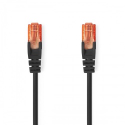 CAT6-kabel | RJ45 Male | RJ45 Male | U/UTP | 0.30 m | Rond | PVC | Zwart | Label - ccgl85200bk025