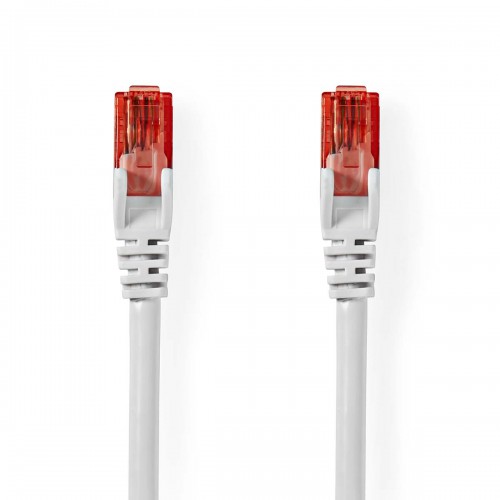 CAT6-kabel | RJ45 Male | RJ45 Male | U/UTP | 1.00 m | Rond | PVC | Wit | Label - ccgl85200wt10