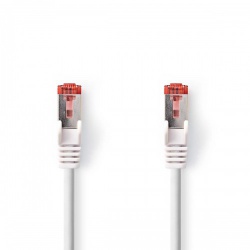 CAT6-kabel | RJ45 Male | RJ45 Male | S/FTP | 7.50 m | Rond | LSZH | Wit | Label - ccgl85221wt75