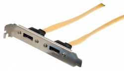 SATA 6 Gb/s Kabel Intern 2x SATA 7-Pins Female - 2x SATA 7-Pins Beugel 0.50 m Geel - vlcp73805y05