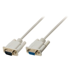 Seriële kabel SUB-D 9-Pins Male - SUB-D 9-Pins Female 10.0 m Ivoor - vlcp52010i100