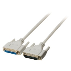 Seriële kabel SUB-D 25-Pins Male - SUB-D 25-Pins Female 3.00 m Ivoor - vlcp52110i30