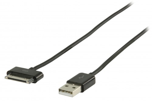 Data en Oplaadkabel Apple Dock 30-Pins - USB A Male 2.00 m Zwart - vlmb39100b20