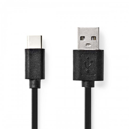 USB-Kabel | USB 2.0 | USB-A Male | USB-C™ Male | 15 W | 480 Mbps | Vernikkeld | 1.00 m | Rond | PVC | Zwart | Envelop - ccgp60600bk10