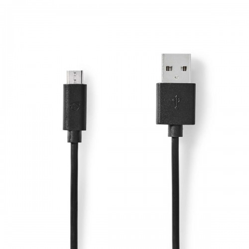 USB-Kabel | USB 2.0 | USB-A Male | USB Micro-B Male | 10 W | 480 Mbps | Vernikkeld | 1.00 m | Rond | PVC | Zwart | Envelop - ccgp60500bk10