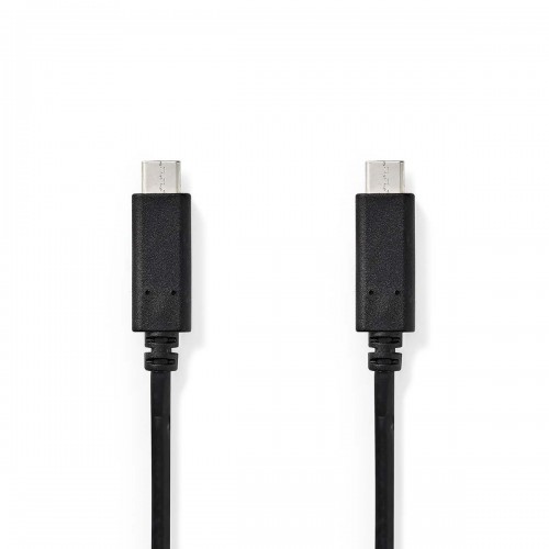 USB-Kabel | USB 3.2 Gen 1 | USB-C™ Male | USB-C™ Male | 60 W | 4K@60Hz | 5 Gbps | Vernikkeld | 1.00 m | Rond | PVC | Zwart | Envelop - ccgp64700bk10
