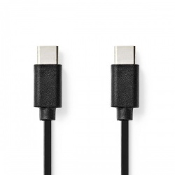 USB-Kabel | USB 2.0 | USB-C™ Male | USB-C™ Male | 60 W | 480 Mbps | Vernikkeld | 1.00 m | Rond | PVC | Zwart | Doos - ccgb60700bk10
