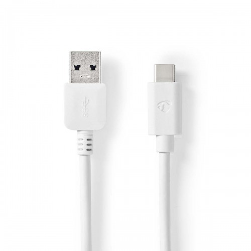 USB-Kabel | USB 3.2 Gen 2 | USB-A Male | USB-C™ Male | 60 W | 10 Gbps | Vernikkeld | 1.00 m | Rond | PVC | Wit | Doos - ccgw61650wt10
