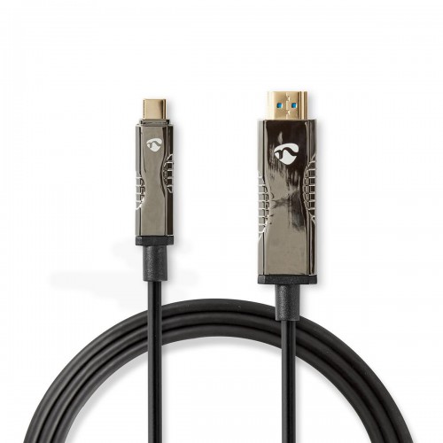 Actieve Optische USB-Kabel | USB-C™ Male | HDMI™ Connector | 18 Gbps | 10.0 m | Rond | PVC | Zwart | Gift Box - ccbg6410bk100