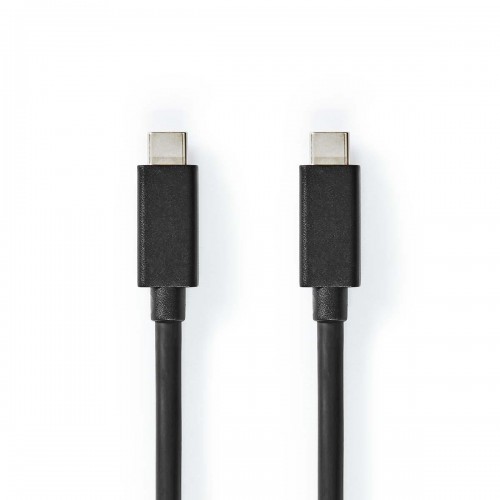 USB-Kabel | USB 3.2 Gen 2x2 | USB-C™ Male | USB-C™ Male | 100 W | 4K@60Hz | 20 Gbps | Vernikkeld | 1.00 m | Rond | PVC | Zwart | Envelop - ccgp64020bk10