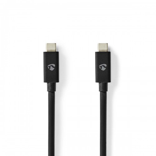 USB-Kabel | USB 4.0 Gen 2x2 | USB-C™ Male | USB-C™ Male | 240 W | 20 Gbps | Vernikkeld | 2.00 m | Rond | PVC | Cyaan | Doos - ccgb66020bk20