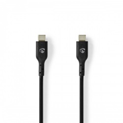 USB-Kabel | USB 2.0 | USB-C™ Male | USB-C™ Male | 240 W | 480 Mbps | Vernikkeld | 2.00 m | Rond | PVC | Zwart | Envelop - ccgp60710bk20