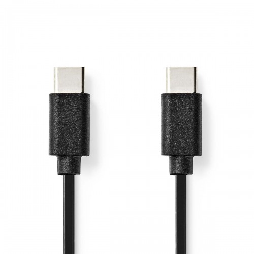 USB-Kabel | USB 2.0 | USB-C™ Male | USB-C™ Male | 60 W | 480 Mbps | Vernikkeld | 1.00 m | Rond | PVC | Zwart | Label - ccgl60700bk10