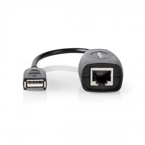 Actieve USB-Kabel | USB 1.1 | USB-A Male | RJ45 Female | 12 Mbps | 0.20 m | Rond | Vernikkeld | PVC | Koper | Doos - ccgb60extbk500