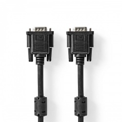 VGA-Kabel | VGA Male | VGA Male | Vernikkeld | Maximale resolutie: 1280x768 | 10.0 m | Rond | ABS | Zwart | Envelop - ccgp59000bk100