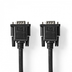VGA-Kabel | VGA Male | VGA Female 15p | Vernikkeld | Maximale resolutie: 1280x800 | 3.00 m | Rond | ABS | Zwart | Envelop - ccgp59100bk30