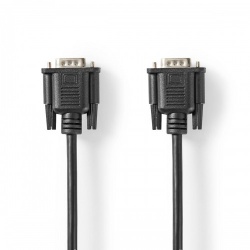 VGA-Kabel | VGA Male | VGA Male | Vernikkeld | Maximale resolutie: 1024x768 | 2.00 m | Rond | ABS | Zwart | Label - ccgt59000bk20