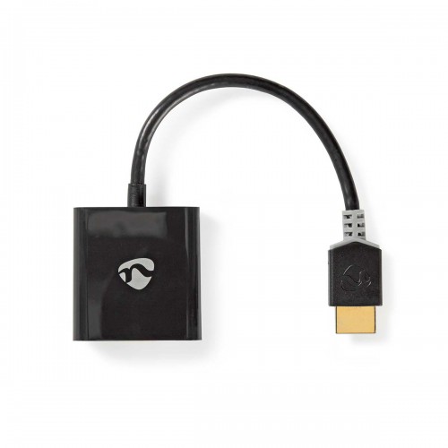 HDMI™ Kabel | HDMI™ Connector | VGA Female 15p / 3,5 mm Female | 1080p | Verguld | 0.20 m | Recht | PVC | Antraciet | Window Box met Euro Lock - ccbw34900at02