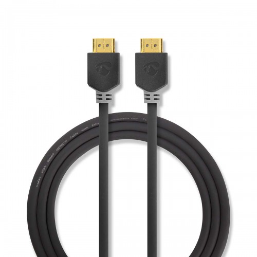 High Speed ​​HDMI™-Kabel met Ethernet | HDMI™ Connector | HDMI™ Connector | 4K@60Hz | ARC | 18 Gbps | 1.00 m | Rond | PVC | Antraciet | Doos - cvbw34000at10