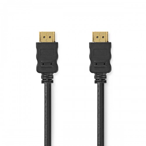 High Speed ​​HDMI™-Kabel met Ethernet | HDMI™ Connector | HDMI™ Connector | 4K@30Hz | ARC | 10.2 Gbps | 10.0 m | Rond | PVC | Zwart | Envelop - cvgp34000bk100