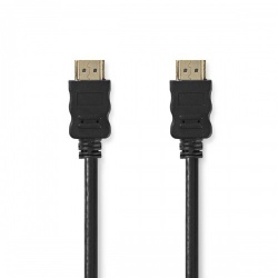 High Speed ​​HDMI™-Kabel met Ethernet | HDMI™ Connector | HDMI™ Connector | 4K@30Hz | ARC | 10.2 Gbps | 0.50 m | Rond | PVC | Zwart | Label - cvgt34000bk05
