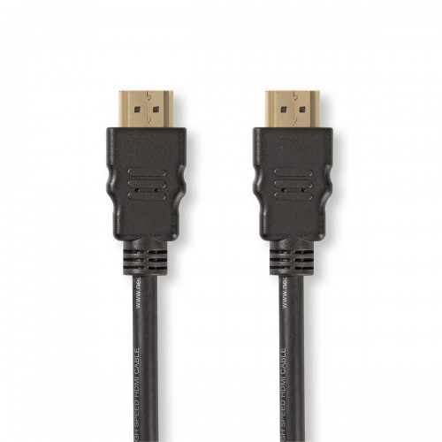High Speed ​​HDMI™-Kabel met Ethernet | HDMI™ Connector | HDMI™ Connector | 1080p@60Hz | 10.2 Gbps | 1.00 m | Rond | PVC | Zwart | Label - cvgt34001bk10