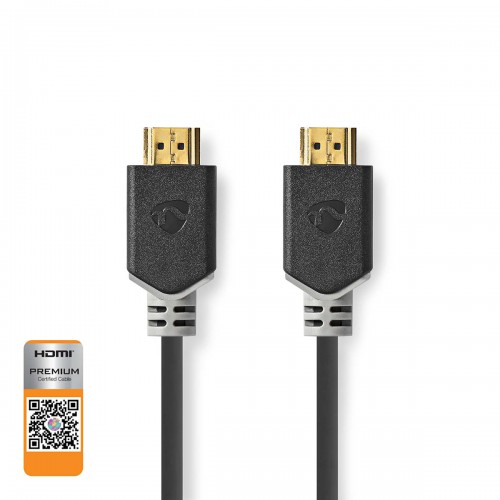 Premium High Speed ​​HDMI™-Kabel met Ethernet | HDMI™ Connector | HDMI™ Connector | 4K@60Hz | 18 Gbps | 2.00 m | Rond | PVC | Antraciet | Doos - cvbw34050at20