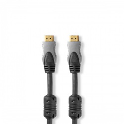 High Speed ​​HDMI™-Kabel met Ethernet | HDMI™ Connector | HDMI™ Connector | 4K@60Hz | 18 Gbps | 0.80 m | Rond | PVC | Zwart | Doos - cvgc34000at075