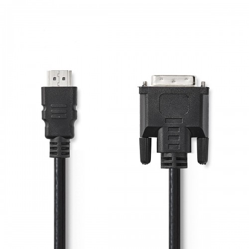 HDMI™ Kabel | HDMI™ Connector | DVI-D 24+1-Pins Male | 1080p | Vernikkeld | 2.00 m | Recht | PVC | Zwart | Label - ccgt34800bk20