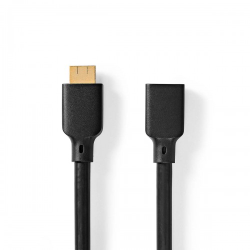 Ultra High Speed ​​HDMI™-Kabel | HDMI™ Connector | HDMI™ Female | 8K@60Hz | 48 Gbps | 2.00 m | Rond | 7.9 mm | Zwart | Envelop - cvgp35090bk20