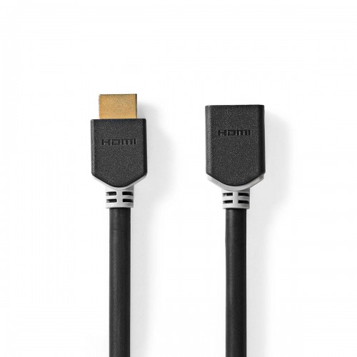 High Speed ​​HDMI™-Kabel met Ethernet | HDMI™ Connector | HDMI™ Female | 8K@60Hz | eARC | 48 Gbps | 1.00 m | Rond | PVC | Antraciet | Doos - cvbw35090at10