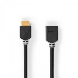 High Speed ​​HDMI™-Kabel met Ethernet | HDMI™ Connector | HDMI™ Female | 4K@60Hz | ARC | 18 Gbps | 2.00 m | Rond | PVC | Antraciet | Doos - cvbw34090at20