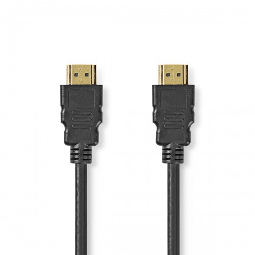 Premium High Speed ​​HDMI™-Kabel met Ethernet | HDMI™ Connector | HDMI™ Connector | 4K@60Hz | 18 Gbps | 0.50 m | Rond | PVC | Zwart | Label - cvgl34050bk05