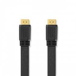 High Speed ​​HDMI™-Kabel met Ethernet | HDMI™ Connector | HDMI™ Connector | 4K@30Hz | 10.2 Gbps | 10.0 m | Plat | PVC | Zwart | Label - cvgl34100bk100